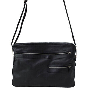Gucci black Guccissima leather messenger bag